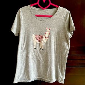 JCrew Collectors Tee - Llama - Women’s Medium
